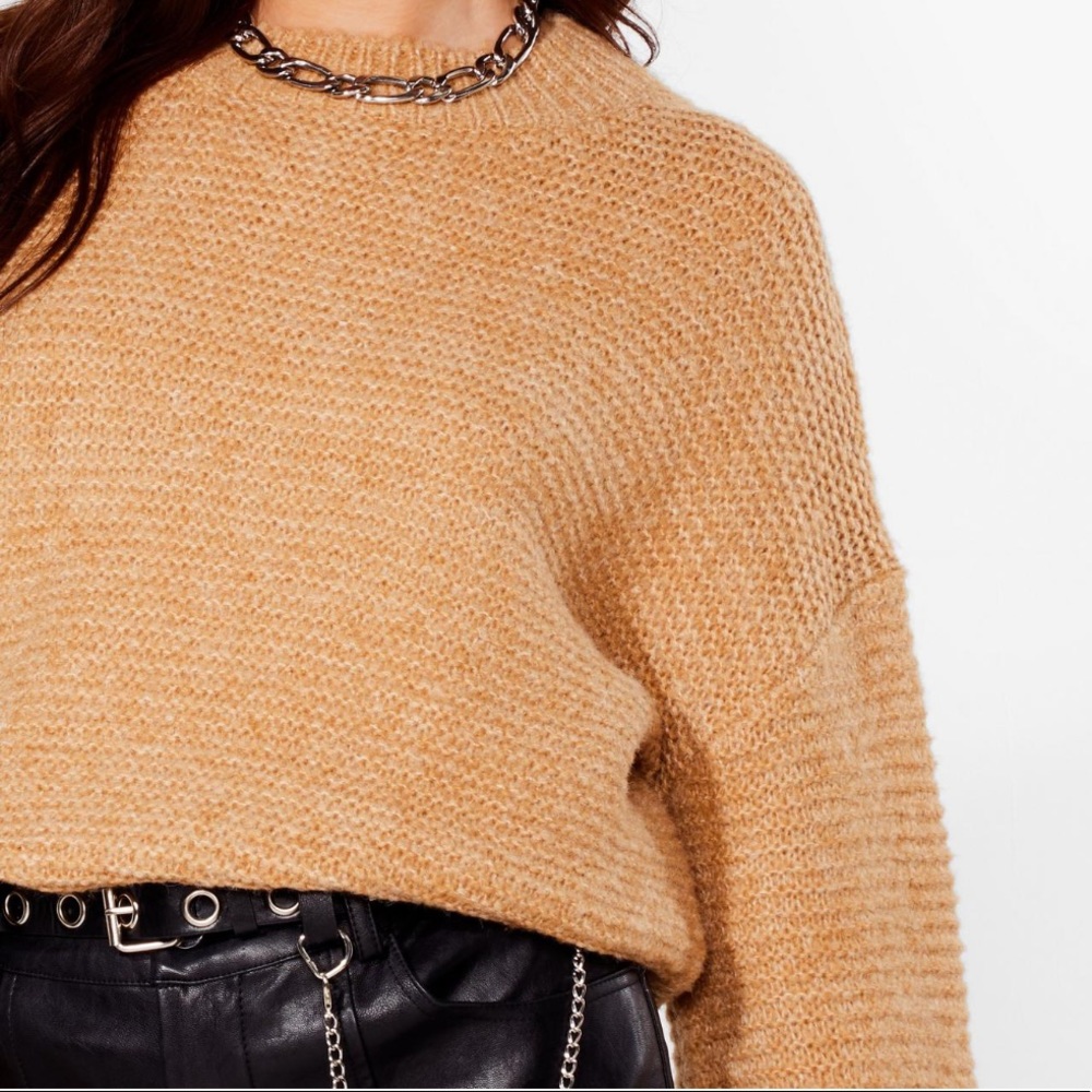 SOLD!! 🎉HP🎉 Knitted Balloon Sleeve Oversized Sweater - Picture 3 of 6